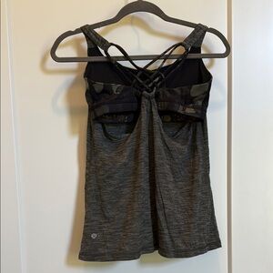 lululemon athletica Black and Gray Tank Top